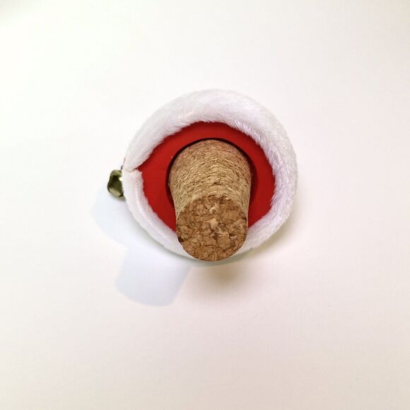 Mud Pie Ceramic Santa Secrets Wine Cooler + Cork Christmas Holiday Hosting - Picture 7 of 13